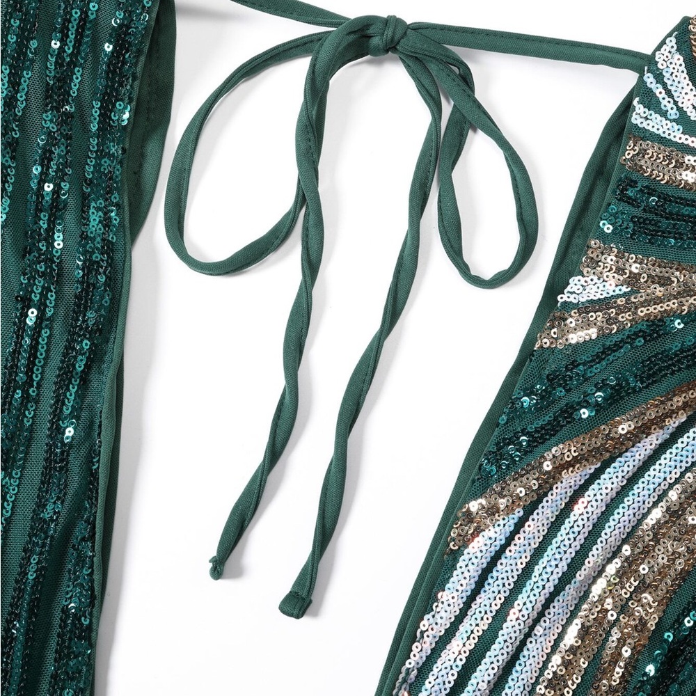 Plus Size Luxe Sequin Party Formal Body-con Dress - Picture 7 of 12